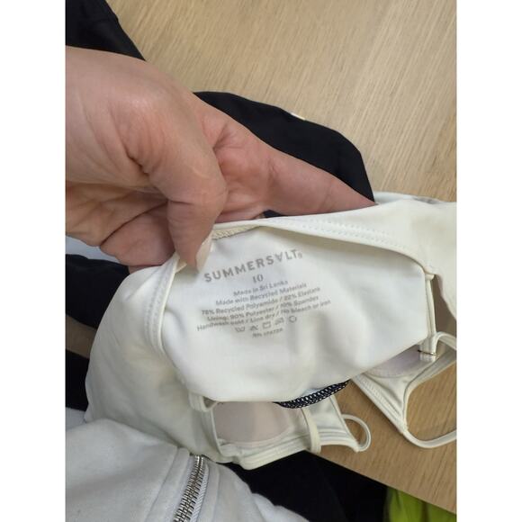 Summersalt Black And White Colorblock One Piece Swimsuit Size 10 Xx1316 - Picture 8 of 9